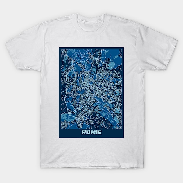 Rome - Italy Peace City Map T-Shirt by tienstencil